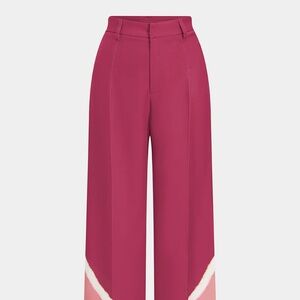 Chic Magenta Wide Leg Women's Pants